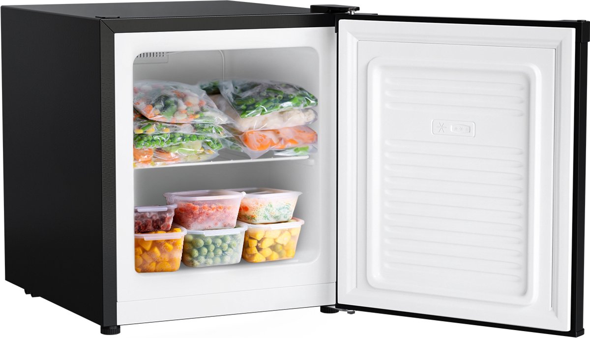 KitchenBrothers Mini Vriezer 33L Vrijstaand Zwart
