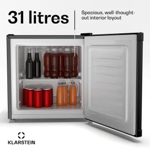 Klarstein Irene Koelvriescombinatie Zwart 31L