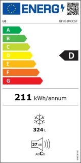LG GFM61MCCSF Diepvries 324L