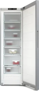 Miele FN 4372 E Vrijstaande Diepvrieskast Zilver