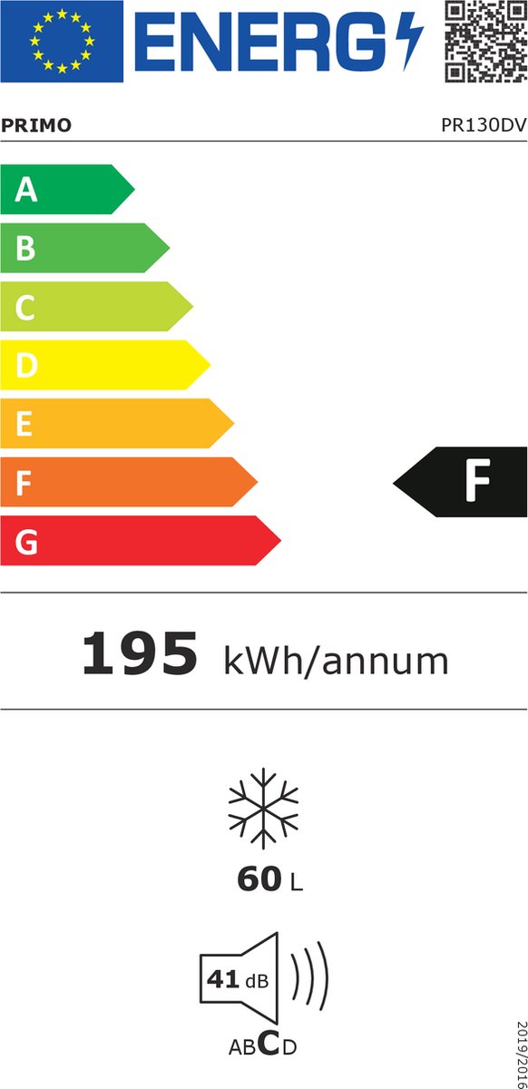 Wat vinden we goed aan de PRIMO PR130DV Vriezer 60L Wit