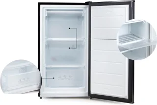 PRIMO PR143DV Vrijstaande Tafelvriezer 60L Zwart