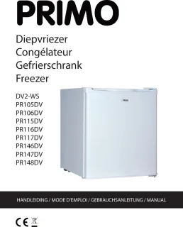 PRIMO PR148DV Mini Vriezer 33L Zwart