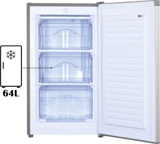 PRIMO PR149DV Vriezer 64L Tafelmodel Zilver
