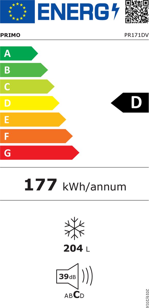 Wat vinden we goed aan de PRIMO PR171DV Vriezer 204L Wit
