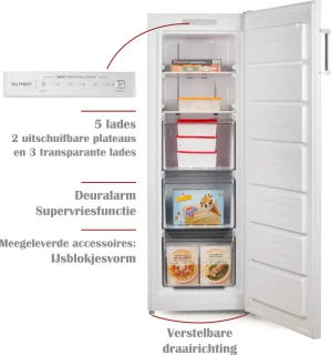 PRIMO PR173DV Vriezer 161L Wit