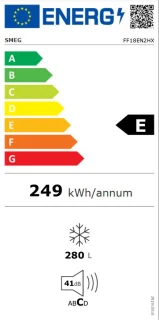 SMEG FF18EN2HX Vriezer RVS Vrijstaand 280L