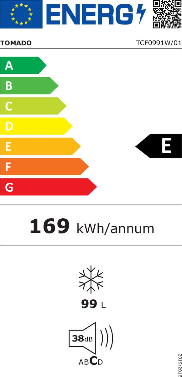 Tomado TCF0991W Vrieskist 99L Wit