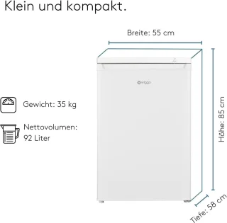 Wat vinden we goed aan de Vrijstaande diepvriezer 92 L – 4 lades