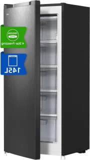Vrijstaande vriezer 145 liter zwart