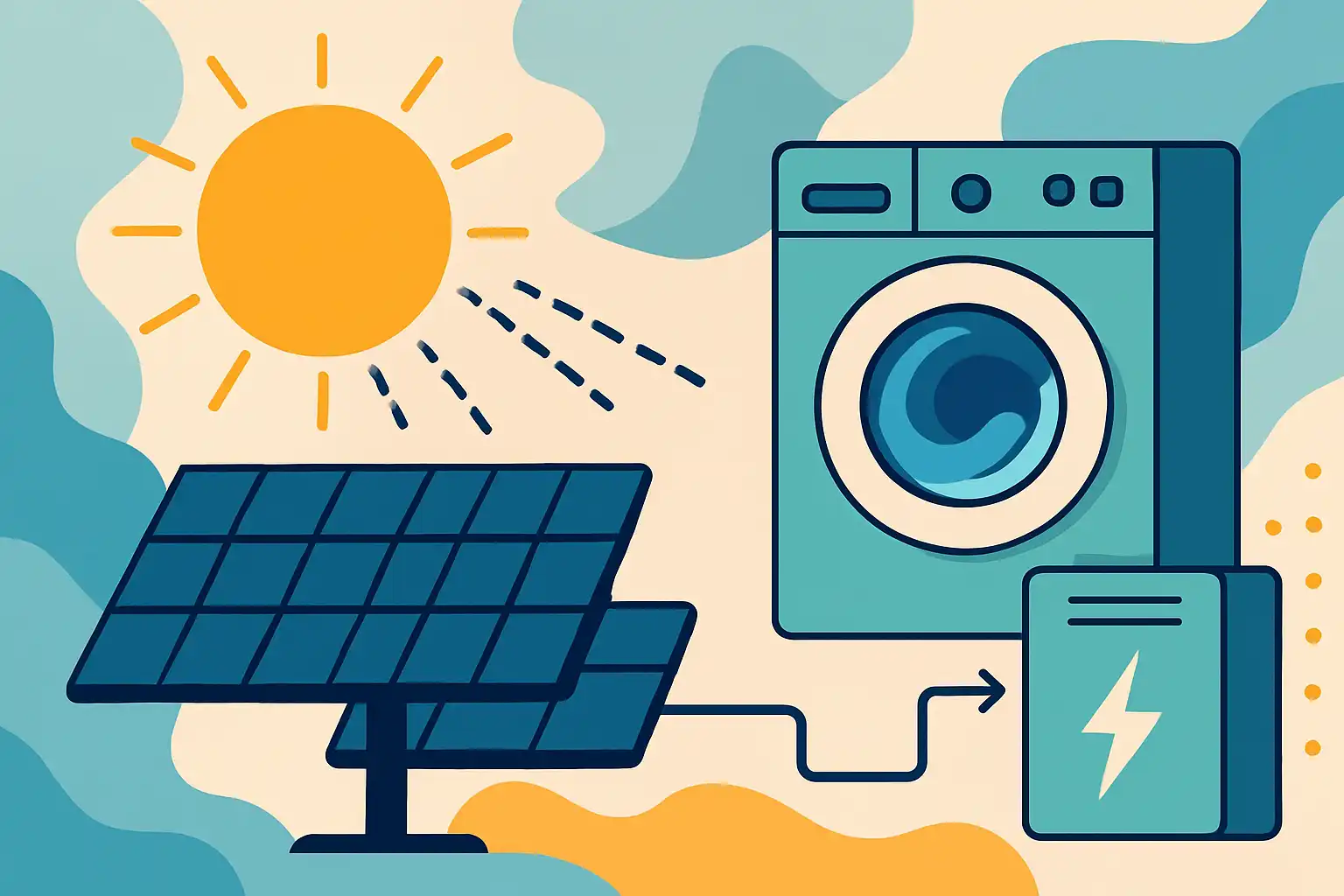Gratis wassen op zonnestroom: zo koppel je je was-droogcombi slim aan zonnepanelen en een thuisbatterij