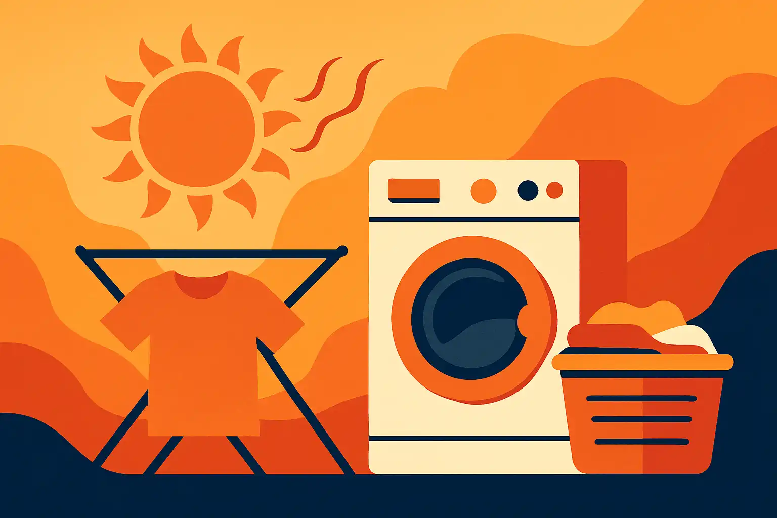 Hittegolf-proof wassen: zo gebruik je je was‑droogcombi tijdens extreme warmte zonder kleding te beschadigen