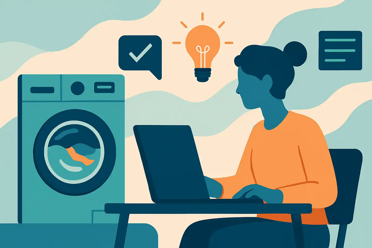 Thuiswerken en wassen: hoe een slimme was‑droogcombi je dagritme en productiviteit verbetert