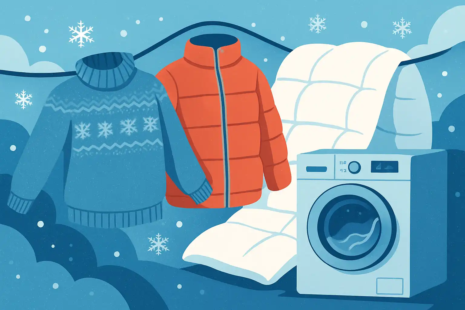 Winterproof wassen: dikke truien, ski-jassen en dekbedden perfect schoon en droog met je was-droogcombi