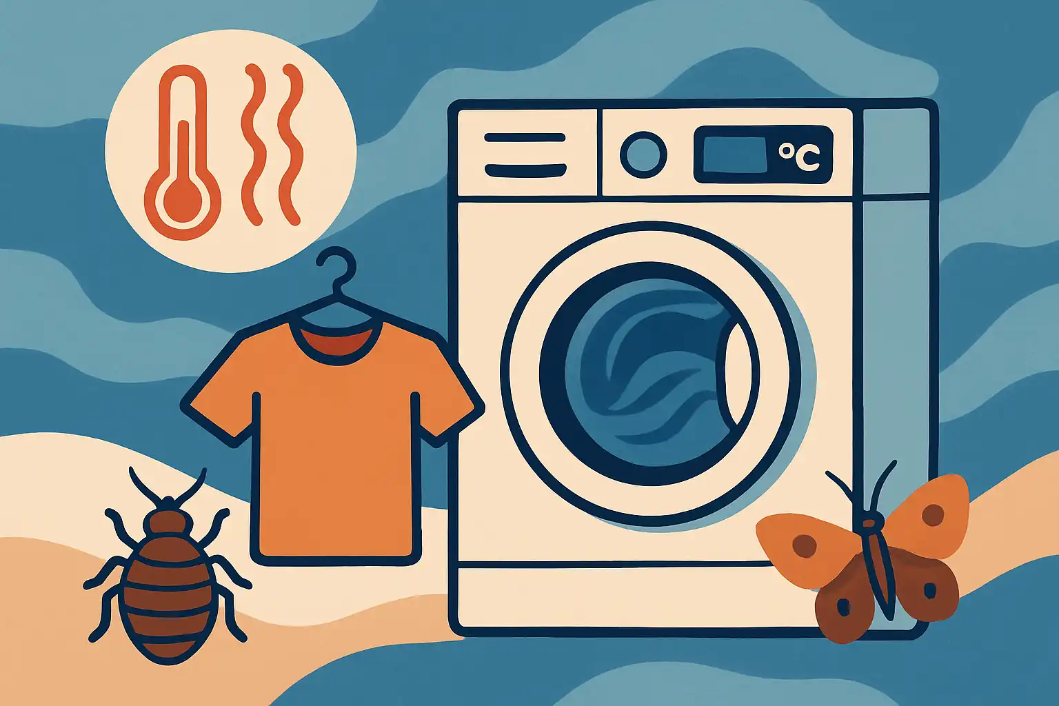 Zo versla je motten en bedwantsen met je was‑droogcombi: temperaturen, tips en valkuilen