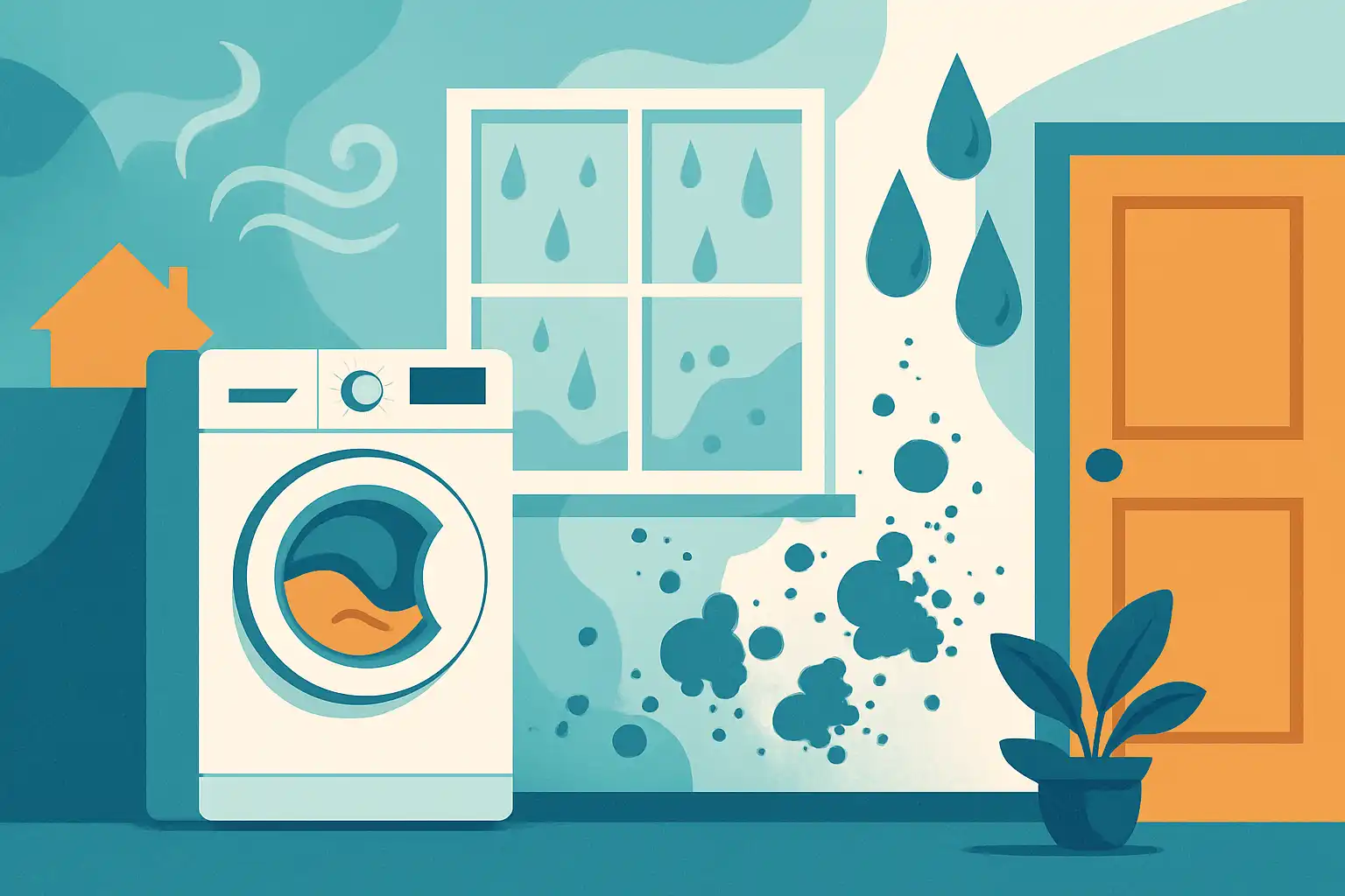 Zo voorkom je met een was-droogcombi vochtproblemen en schimmel in huis