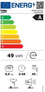 BEKO BM5DFT4941B Wasdroogcombinatie