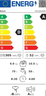 Bosch Serie 8 WNC254A0BY Was-droogcombinatie