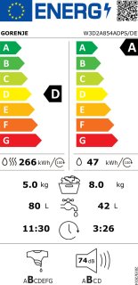 Wat vinden we goed aan de Gorenje W3D2A854ADPS/DE Wasmachine