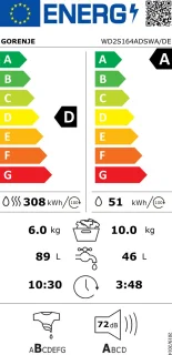 Gorenje WD2S164ADSWA/DE wasdroogcombinatie wit