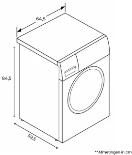 Heinner Was-droogcombinatie 8kg / 6kg 1400 rpm