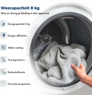 Heinner Was-droogcombinatie 8kg / 6kg 1400 rpm
