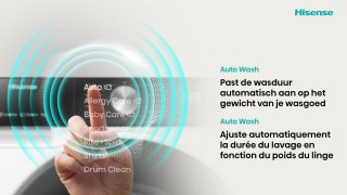 Hisense WD3S9043BB3 Was-droogcombinatie Zwart