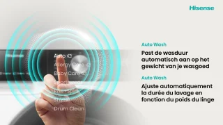 Hisense WD3S9043BB3 Was-droogcombinatie Zwart