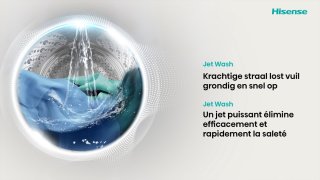 Hisense WD3S9043BB3 Was-droogcombinatie Zwart