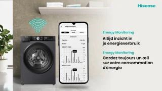 Hisense WD3S9043BB3 Was-droogcombinatie Zwart