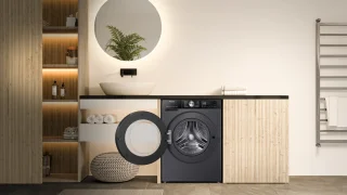 Hisense WD3S9043BB3 Was-droogcombinatie Zwart