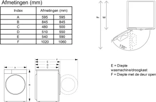 Hisense WD3S9043BW3 Was-droogcombinatie Wit