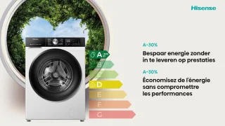 Hisense WD3S9043BW3 Was-droogcombinatie Wit