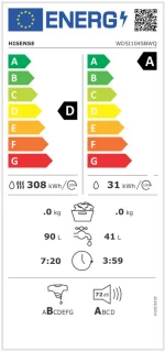 Hisense WD5I1045BWQ Was-droogcombinatie