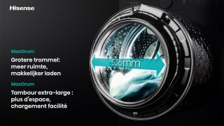 Hisense WD5I8043BWF Was-droogcombinatie 8/5 kg 1400 tpm Slimline
