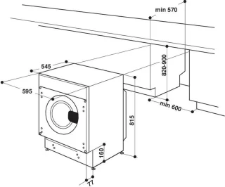 INDESIT BIWDIL861485EU geïntegreerde was-droogcombinatie