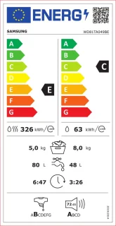 Samsung WD81TA049BE/EG Was-droogcombinatie