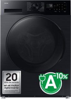 De Samsung WD90DG5G34BB Wasdroogcombinatie Zwart in één oogopslag