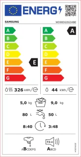 Samsung WD90DG5G34BE wasdroogcombinatie