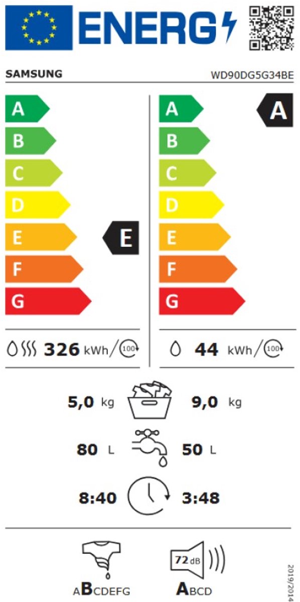 Wat vinden we goed aan de Samsung WD90DG5G34BELE Was-droogcombinatie