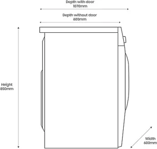 Samsung WD90DG6B85BE Voorbelading Vrijstaand Wit