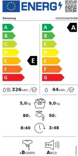SAMSUNG WD90DG6G94BB Was-droogcombinatie