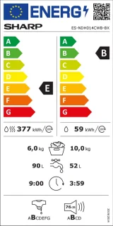Sharp ESNDH014CWBBX Wasdroogcombinatie 10kg/6kg Wit
