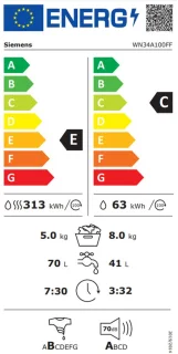 Siemens iQ300 WN34A100FF Was-droogcombinatie