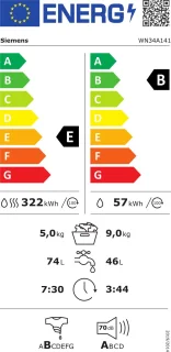 Siemens iQ300 WN34A141 Was-droogcombinatie