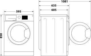 Whirlpool FFWDB 976258E BCV BE was-droogcombinatie