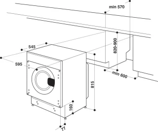 Whirlpool INBOUW was-droogcombinatie BI WDWG 961485 EU
