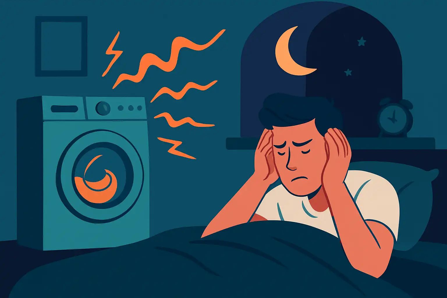 Hoe je wasmachine je nachtrust kan verpesten - 7 slimme fixes om weer te slapen