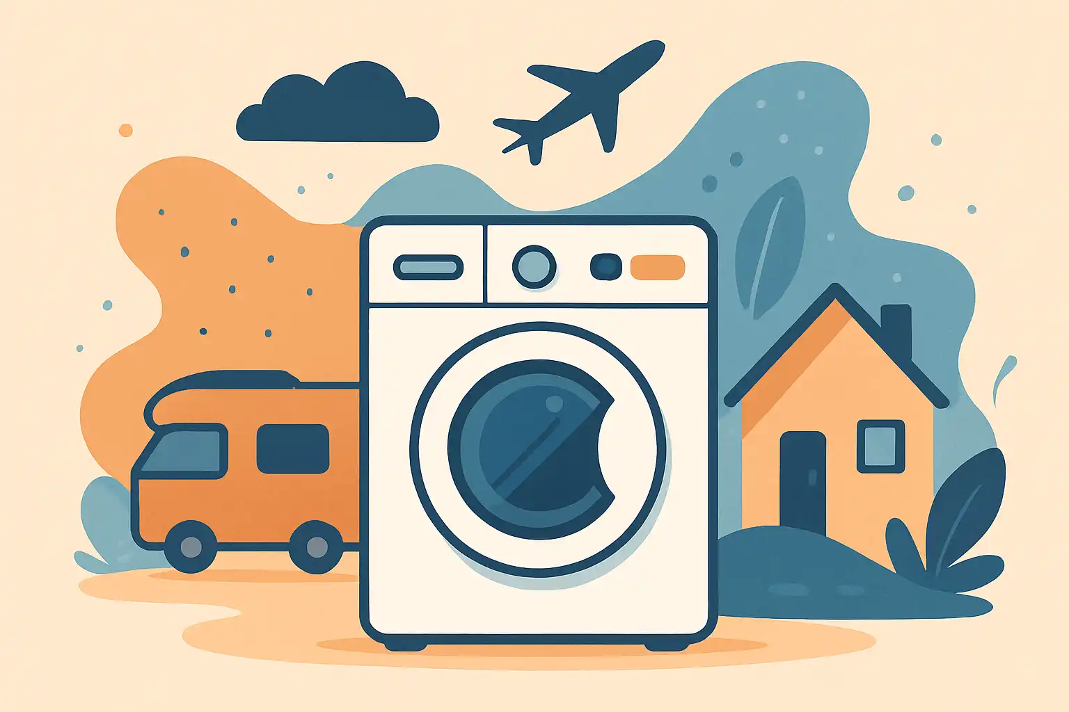 Wassen onderweg: welke wasmachine past in een camper, tiny house of reizend huishouden?