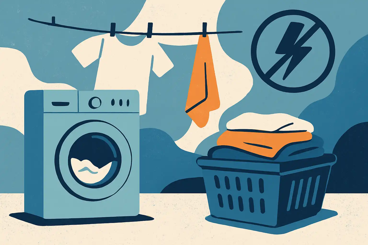 Wassen tijdens een stroomstoring: zo houd je schone kleren zonder stroom